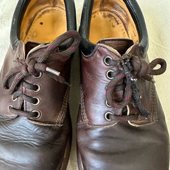 Vintage Dr. Martens Mens Oxford Shoes Brown Leather ENGLAND MADE - Picture 4 of 11